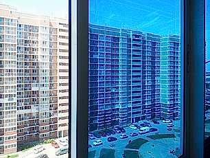 Заказать синюю зеркальную тонировку