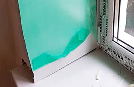 Монтаж оконных откосов из сэндвич-панедей Монтаж оконных откосов из сэндвич-панедей