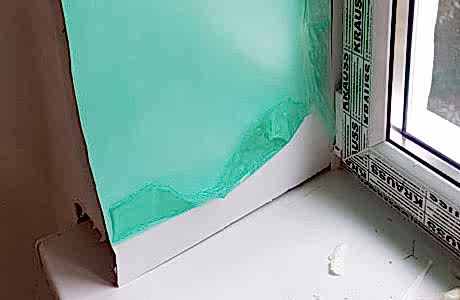 Монтаж оконных откосов из сэндвич-панедей Монтаж оконных откосов из сэндвич-панедей