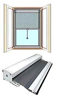 строение рулонных москитных сеток