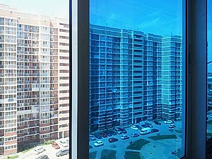 Заказать синюю зеркальную тонировку