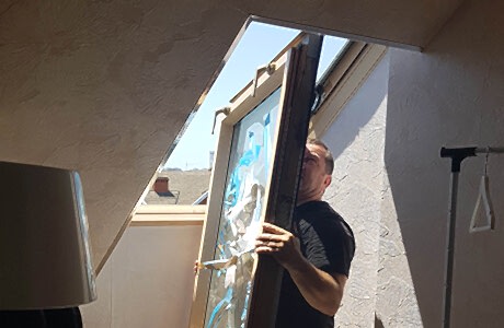 Замена оконного стеклопакета в мансарде Замена оконного стеклопакета в мансарде