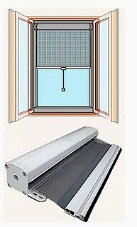 строение рулонных москитных сеток